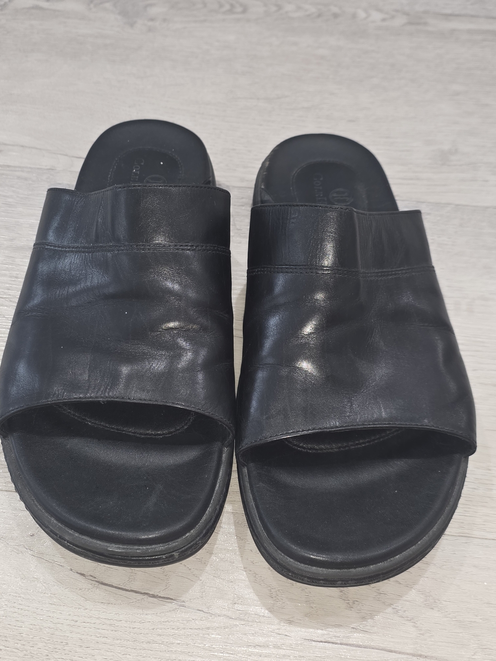 Cole Haan Men's Black Slide Sandals - Leather